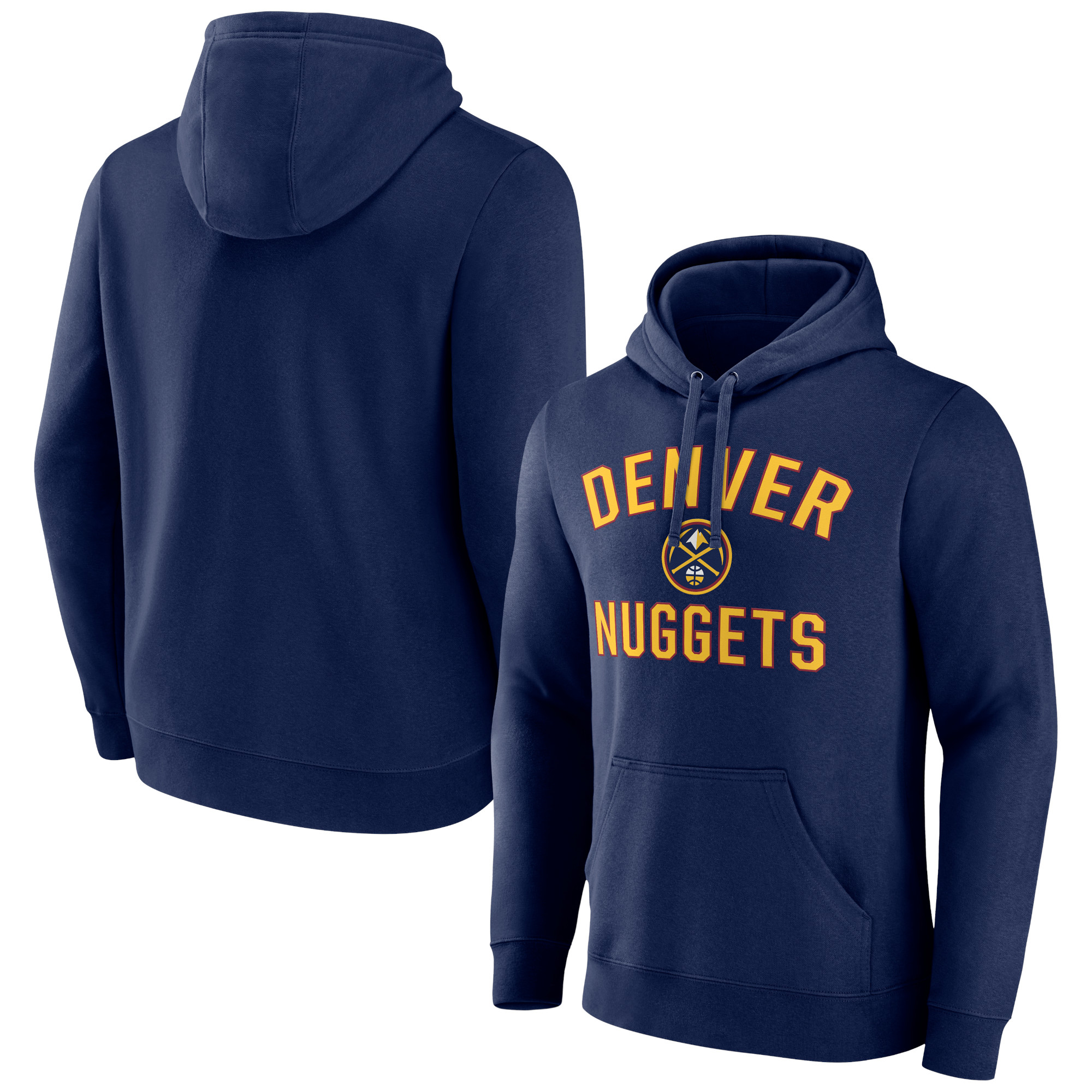 Men's Navy Denver Nuggets Victory Arch Pullover Hoodie