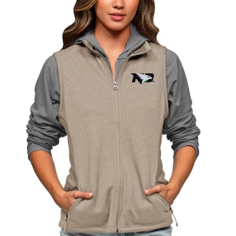 Women's Antigua Oatmeal North Dakota Course Full-Zip Vest