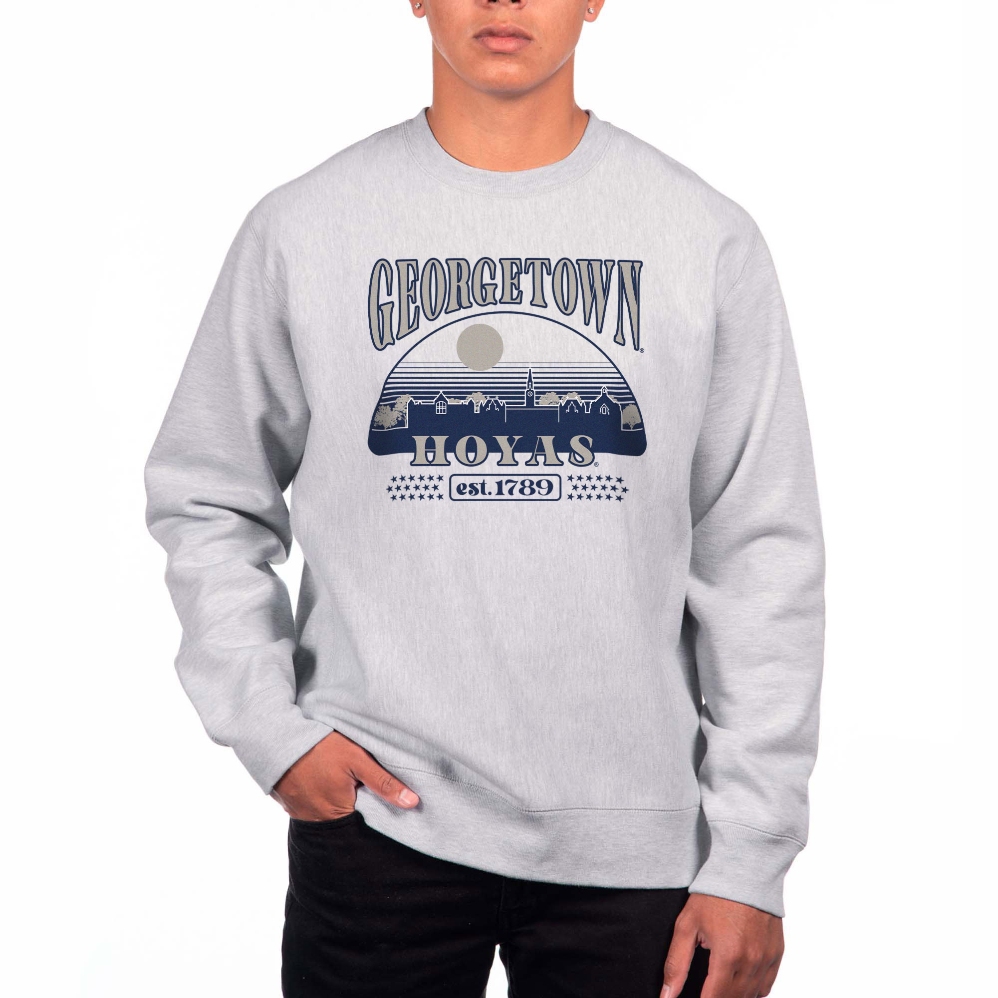 Men’s Uscape Apparel Heather Gray Georgetown Hoyas Premium Heavyweight Crewneck Sweatshirt Men’s Uscape Apparel Heather Gray Georgetown Hoyas Premium Heavyweight Crewneck Sweatshirt