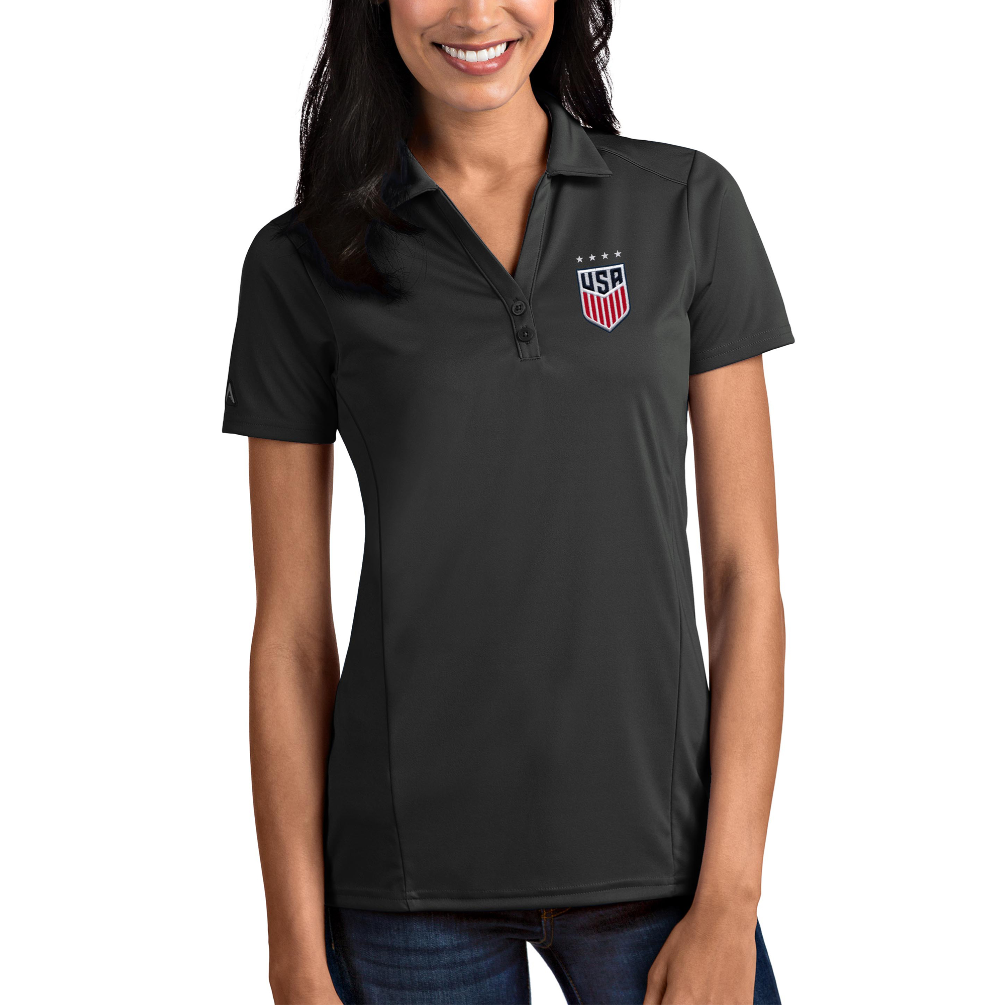 Women’s Antigua Charcoal USWNT Tribute Polo