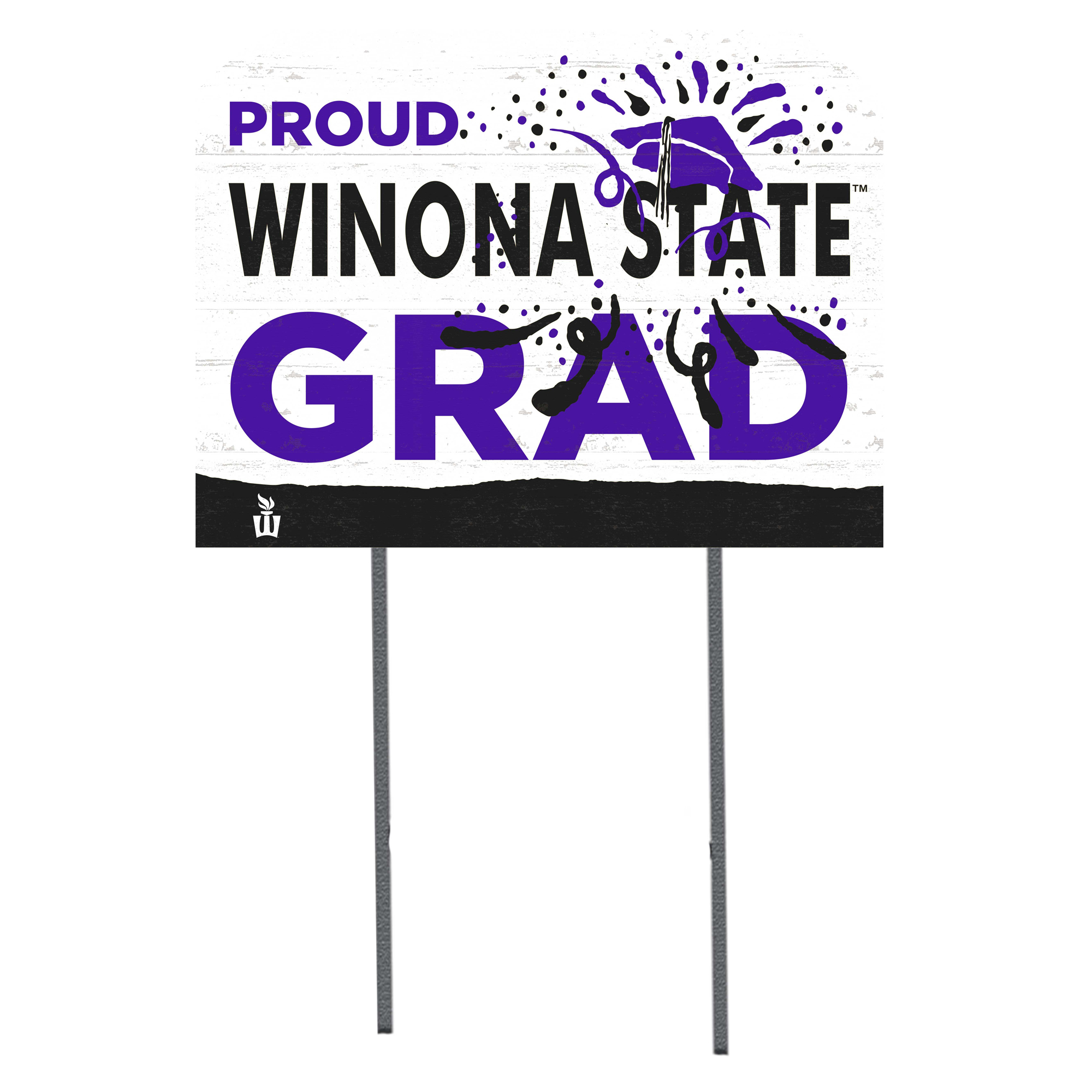 Winona State Warriors 18'' x 24'' Proud Graduate Yard Sign
