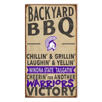 Winona State Warriors 11'' x 20'' Indoor/Outdoor BBQ Sign