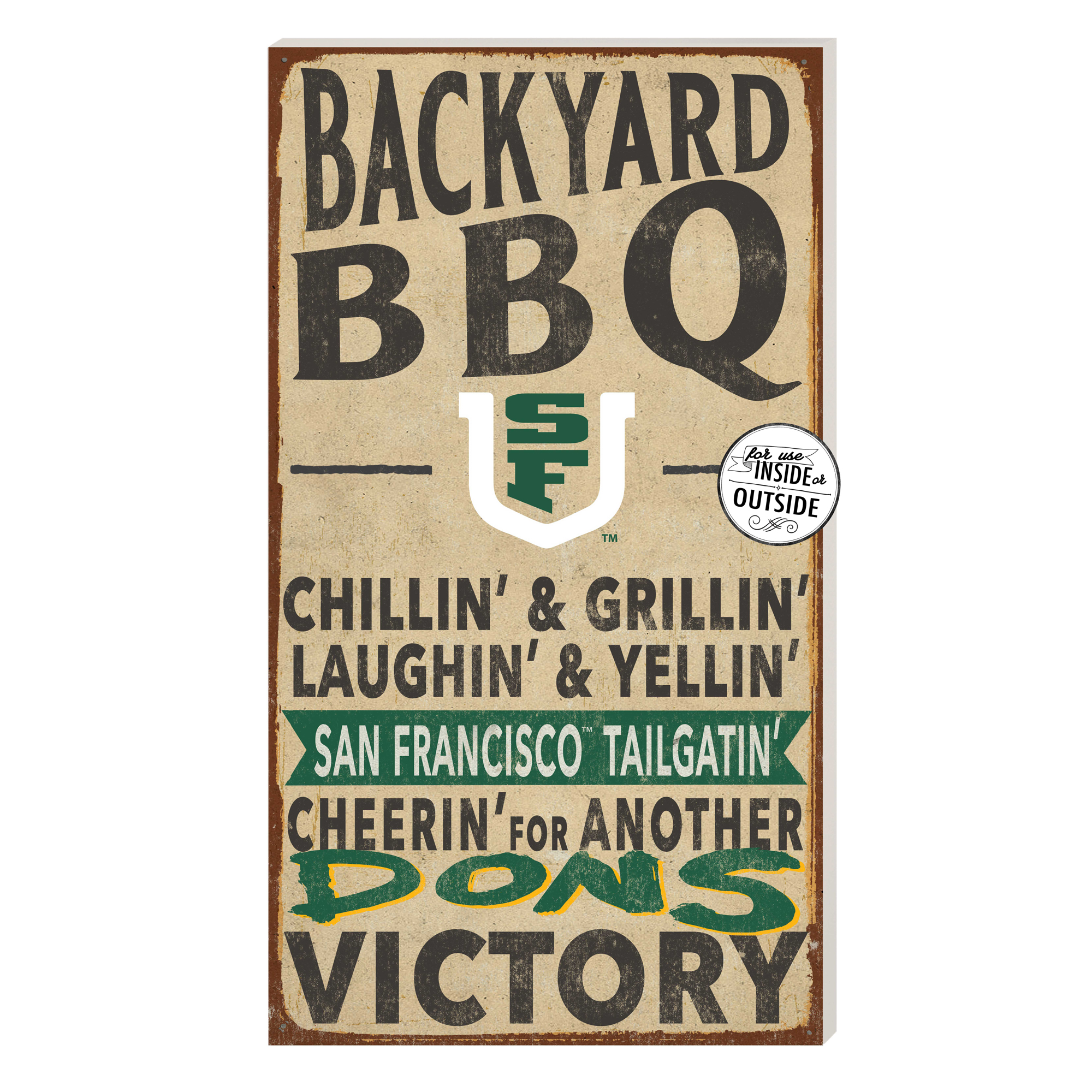 San Francisco Dons 11'' x 20'' Indoor/Outdoor BBQ Sign