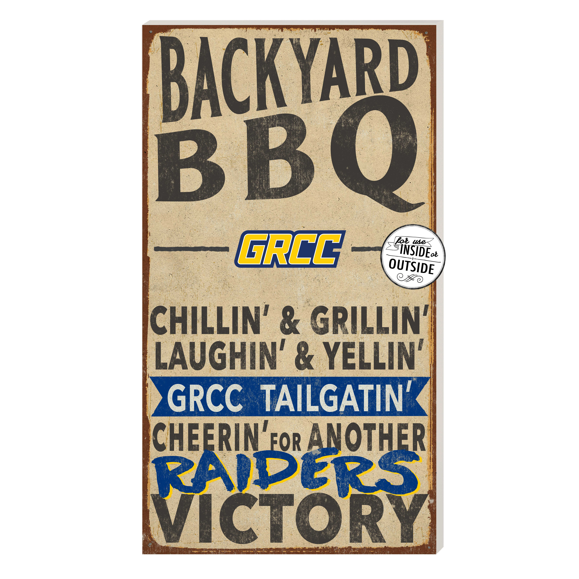 Grand Rapids Raiders 11'' x 20'' Indoor/Outdoor BBQ Sign