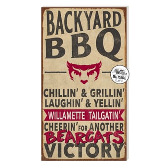 Willamette Bearcats 11'' x 20'' Indoor/Outdoor BBQ Sign