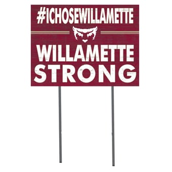 Willamette Bearcats 18'' x 24'' I Chose Lawn Sign