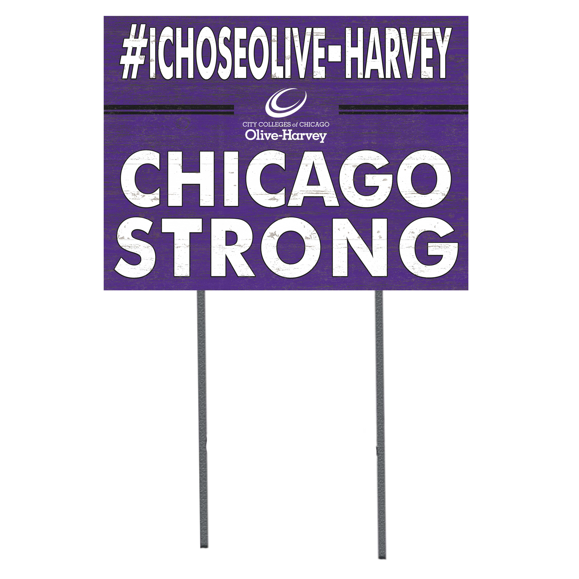 Olive-Harvey College Purple Panthers 18'' x 24'' I Chose Lawn Sign