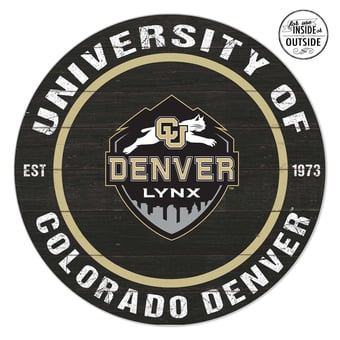 CU Denver Lynx 20'' x 20'' Indoor/Outdoor Circle Sign