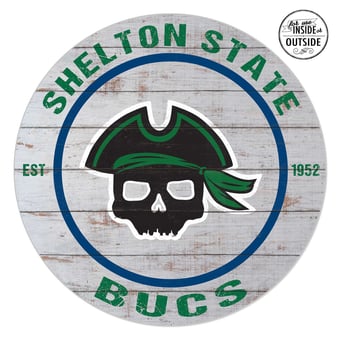 Shelton State Buccaneers 20'' x 20'' Indoor/Outdoor Weathered Circle Sign
