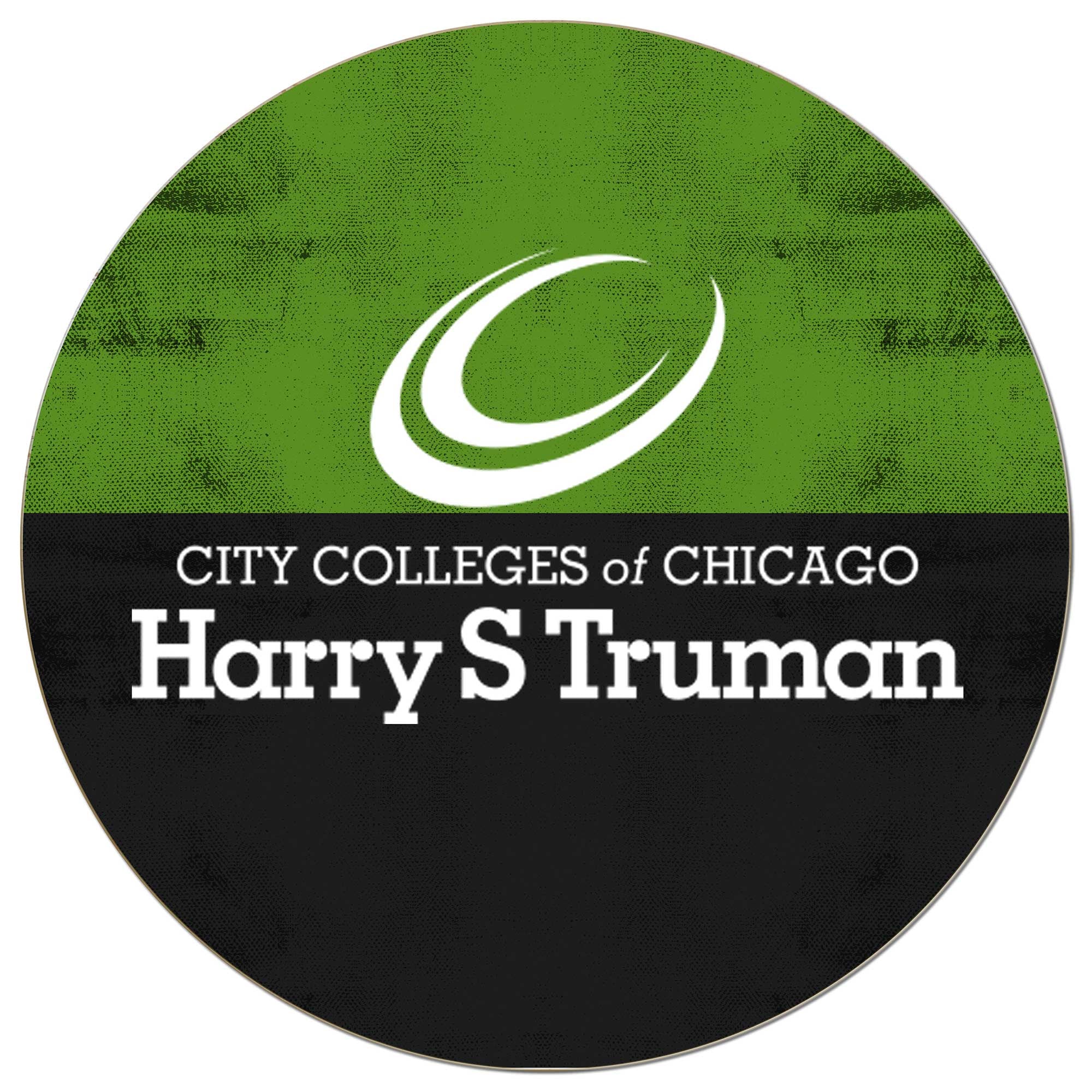 Harry S Truman College Falcons 20'' x 20'' Retro Logo Circle Sign
