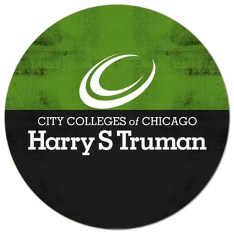 Harry S Truman College Falcons 20'' x 20'' Retro Logo Circle Sign