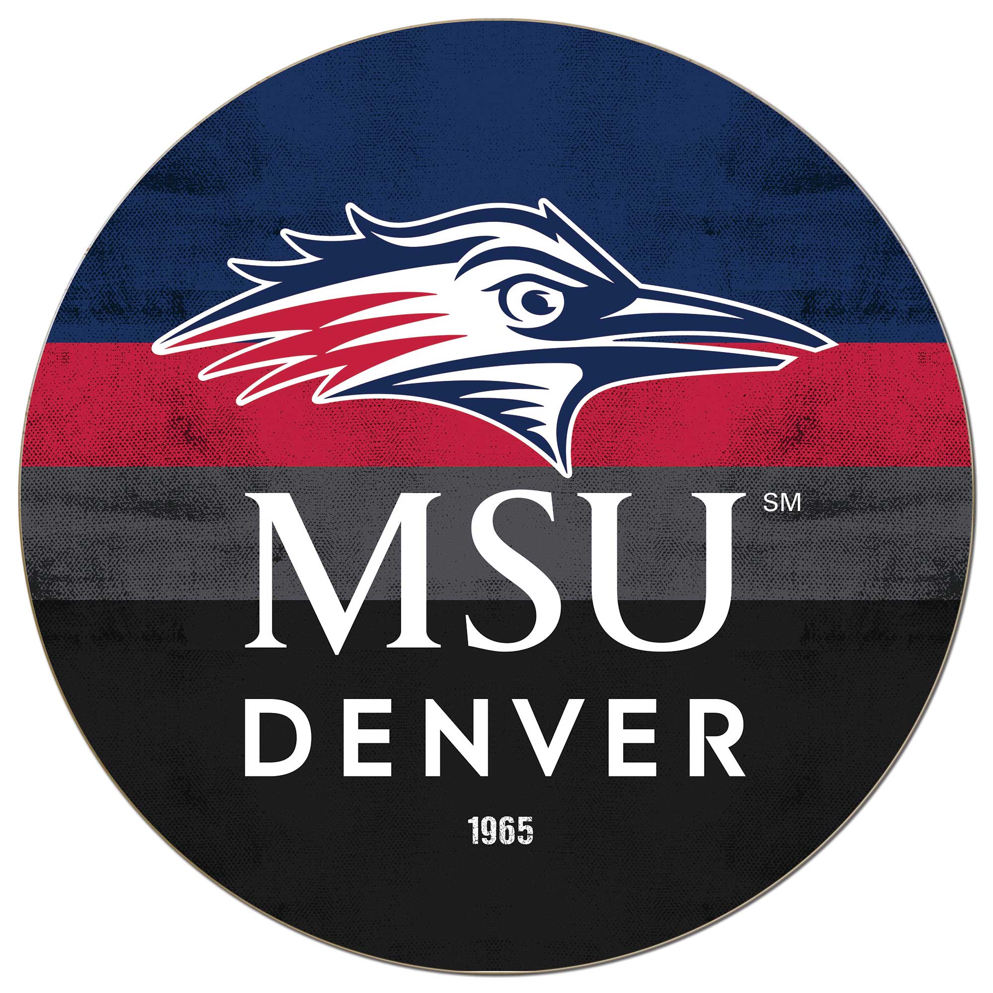 MSU Denver Roadrunners 20” x 20” Retro Logo Circle Sign MSU Denver Roadrunners 20” x 20” Retro Logo Circle Sign