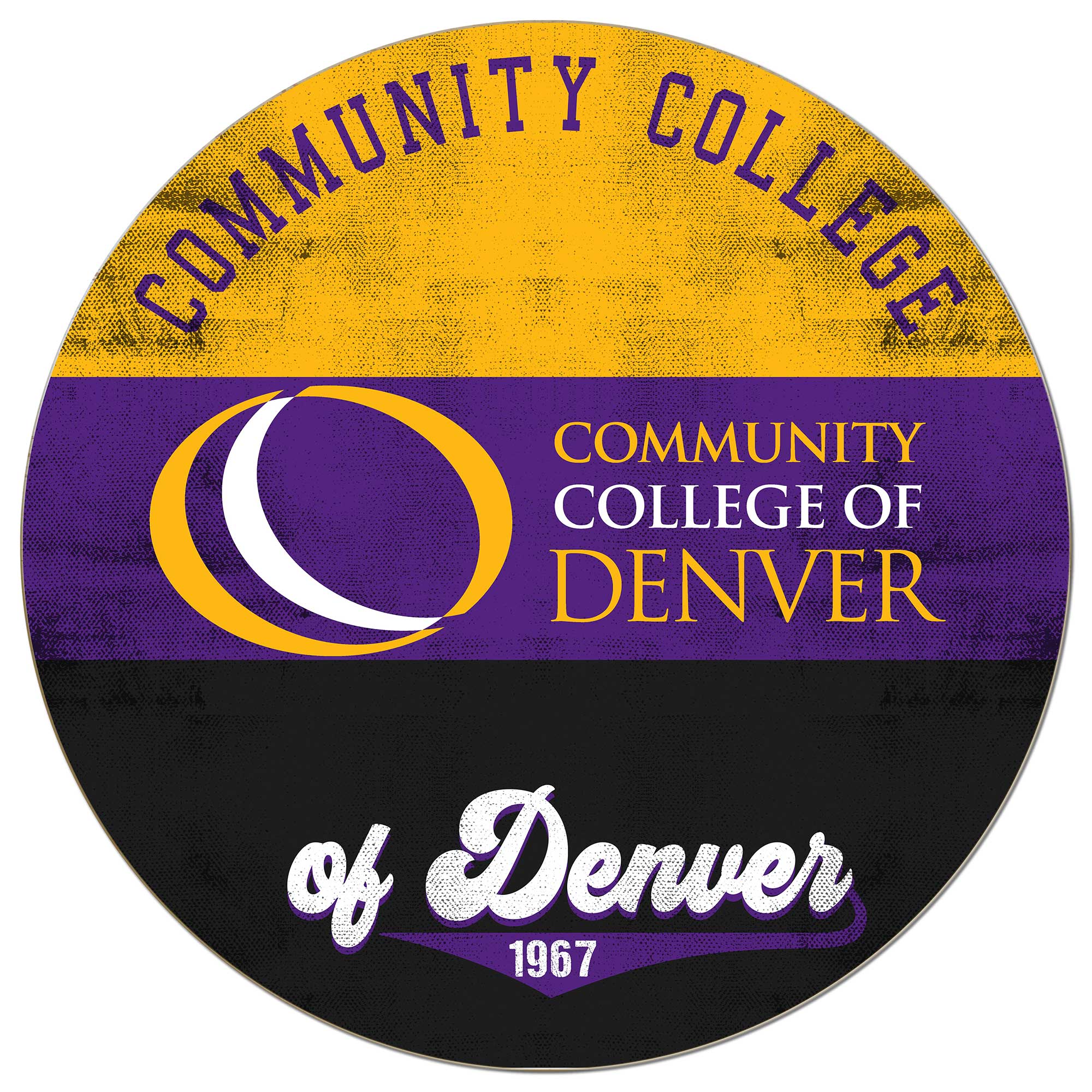 CCD CityHawks 20'' x 20'' Retro Logo Circle Sign