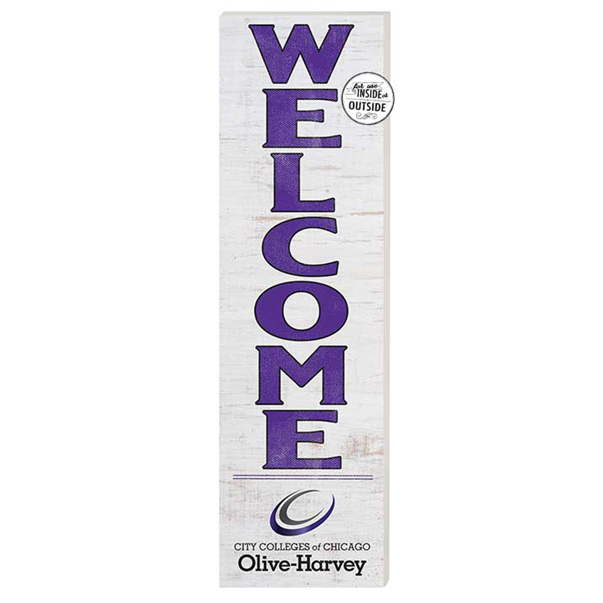 Olive-Harvey College Purple Panthers 10'' x 35'' Indoor/Outdoor Welcome Sign