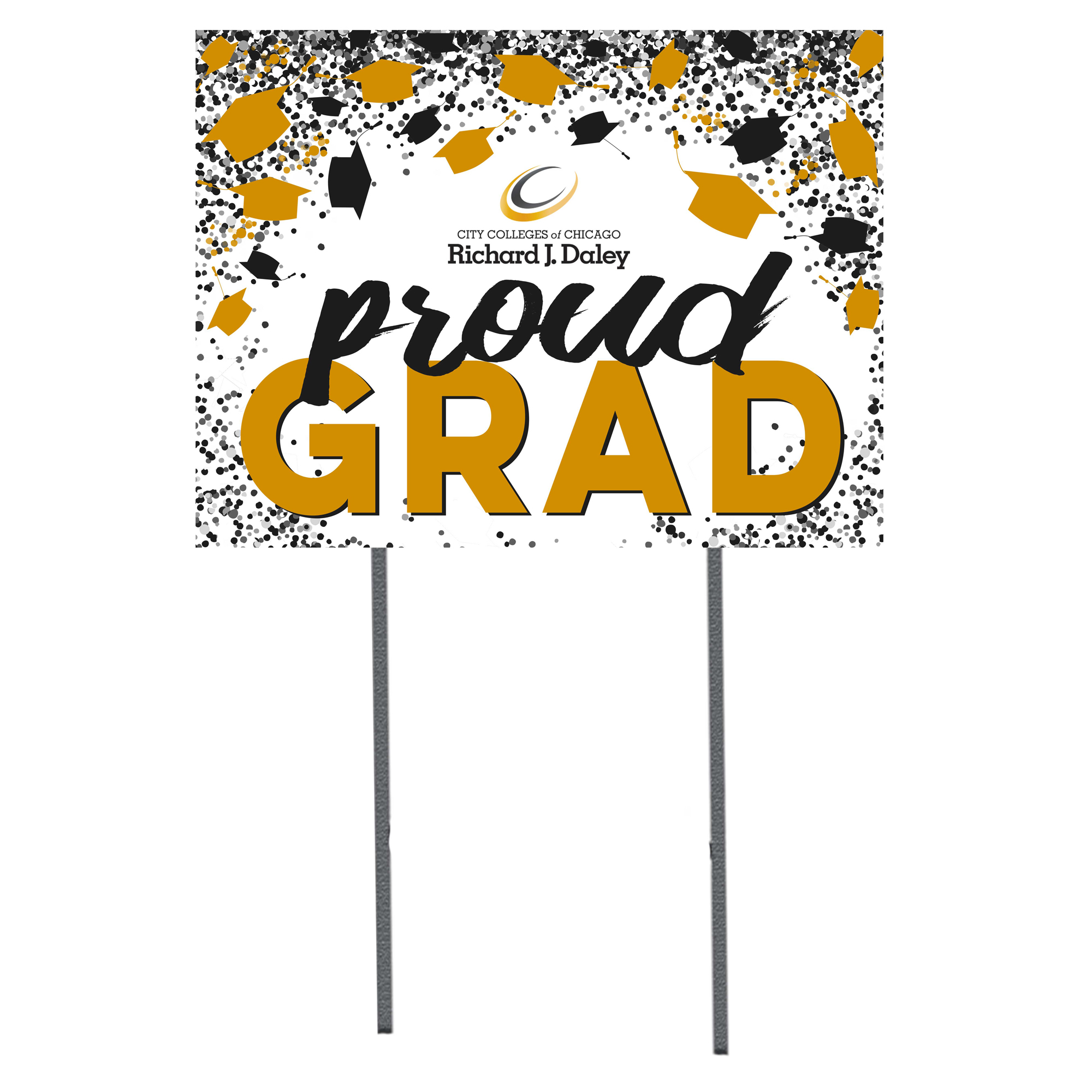 Richard J Daley College Bulldogs 18'' x 24'' Grad Yard Sign