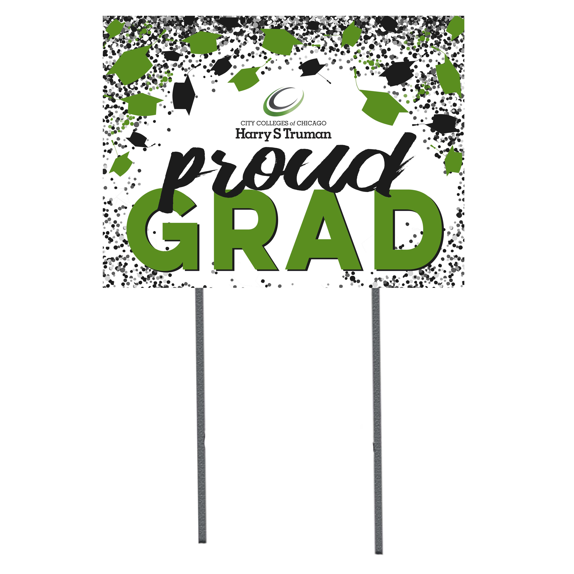 Harry S Truman College Falcons 18'' x 24'' Grad Yard Sign