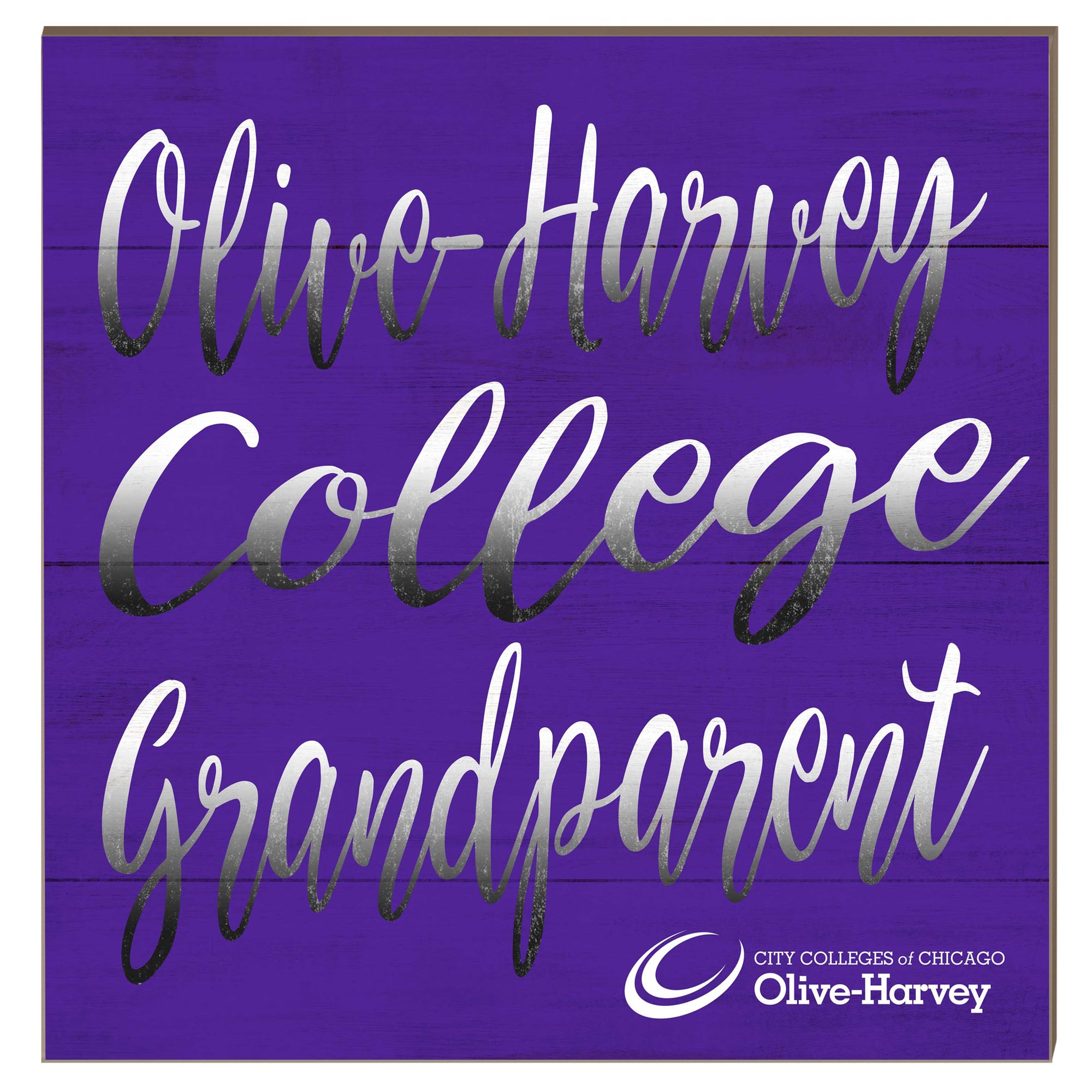 Olive-Harvey College Purple Panthers 10" x 10" Grandparent Plaque