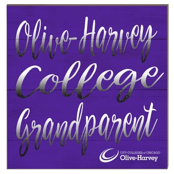 Olive-Harvey College Purple Panthers 10" x 10" Grandparent Plaque