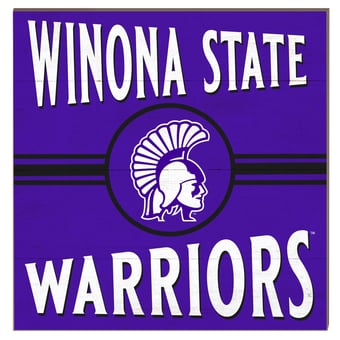 Winona State Warriors 10" x 10" Retro Team Sign