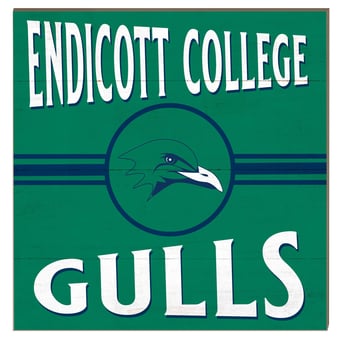 Endicott College 10" x 10" Retro Team Sign
