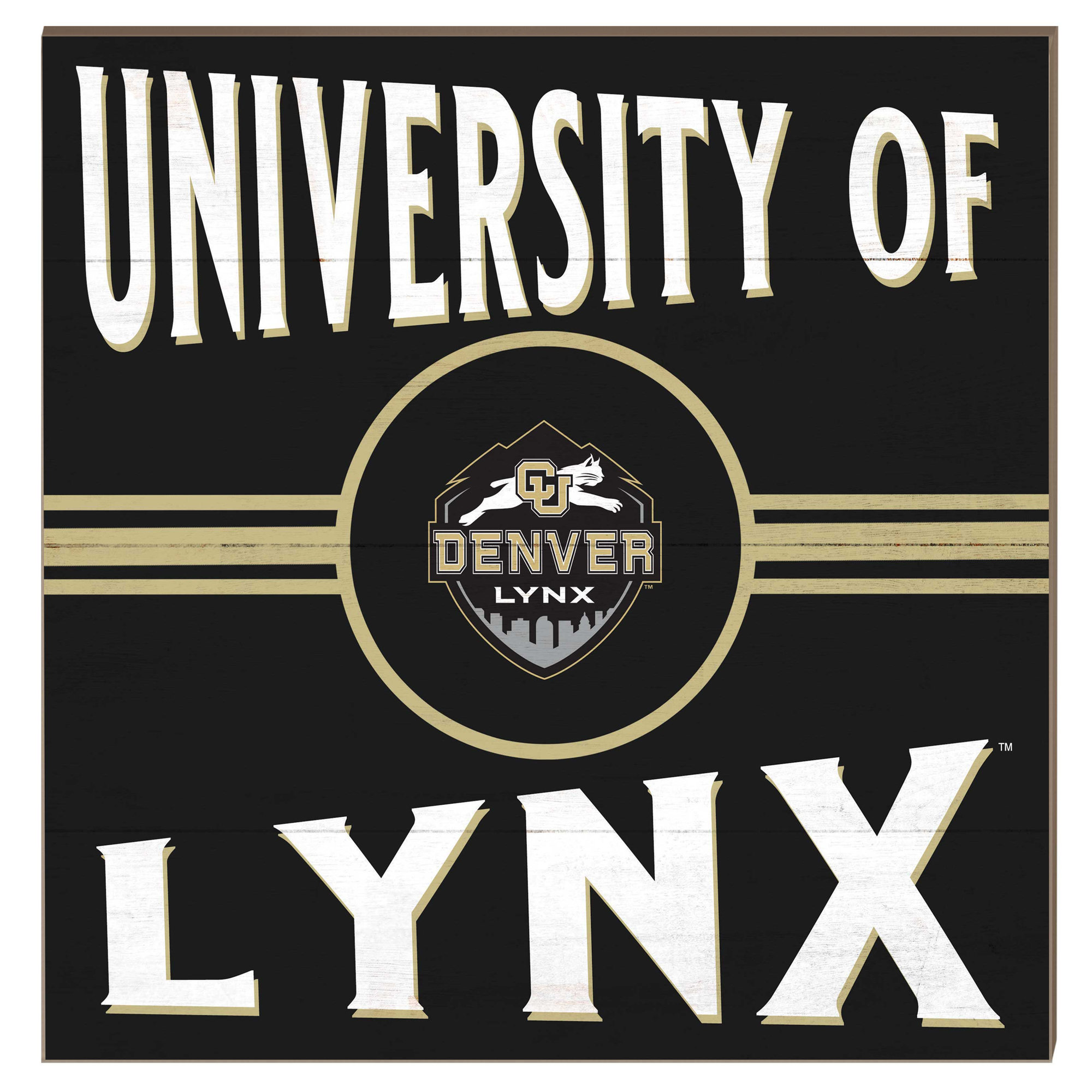 CU Denver Lynx 10" x 10" Retro Team Sign