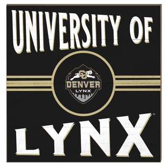 CU Denver Lynx 10" x 10" Retro Team Sign