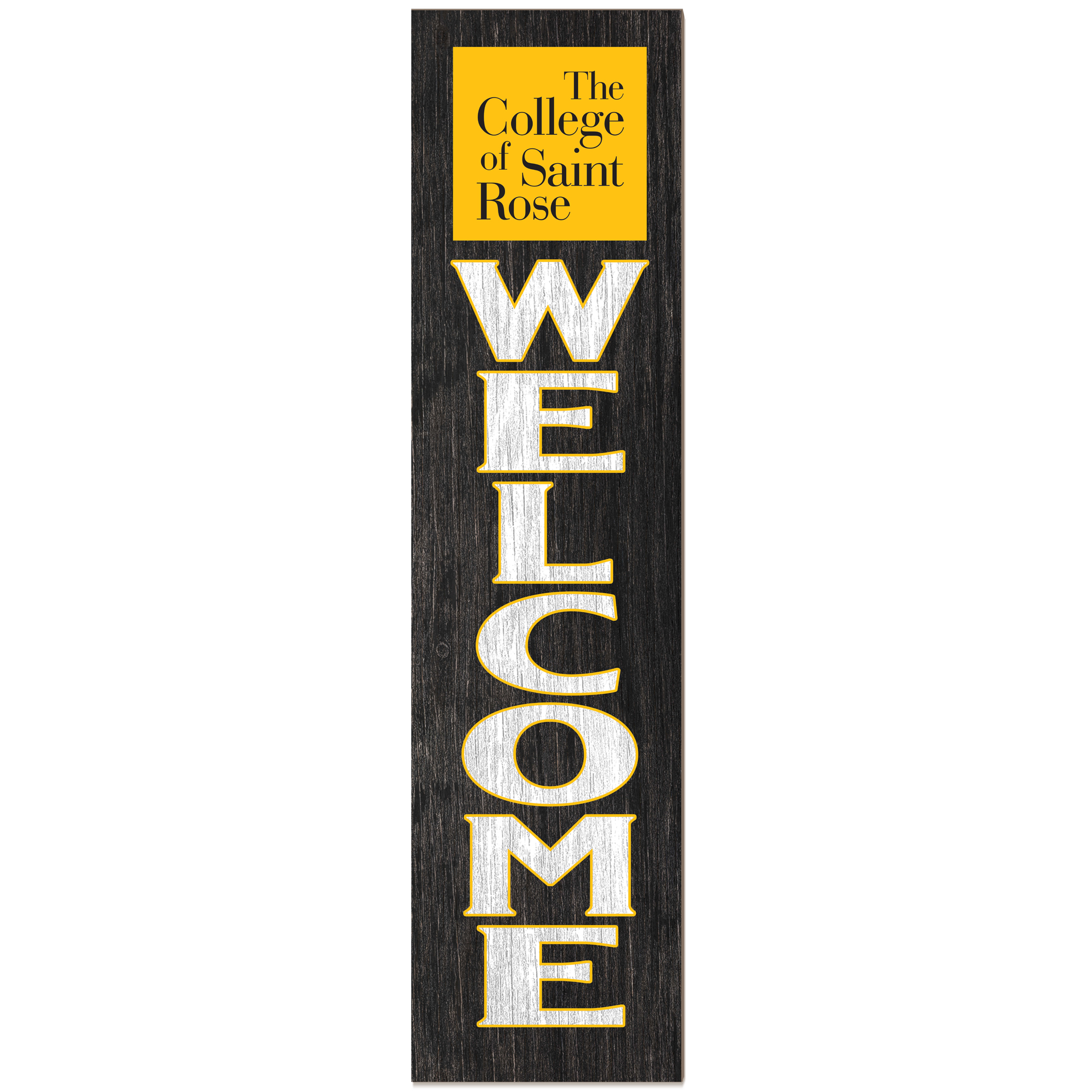 Saint Rose Golden Knights 12" x 48" Outdoor Leaner Welcome Sign