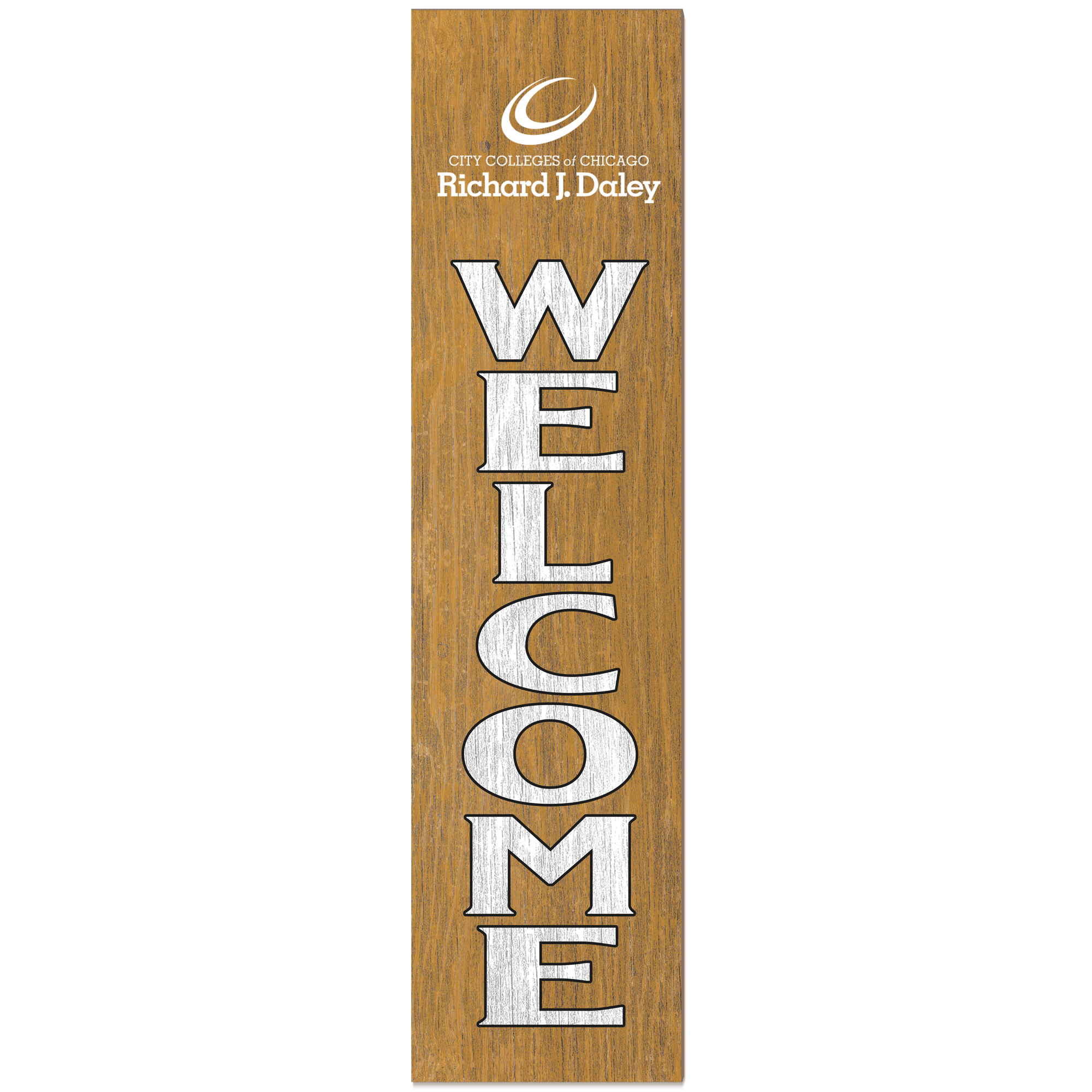 Richard J Daley College Bulldogs 12" x 48" Outdoor Leaner Welcome Sign