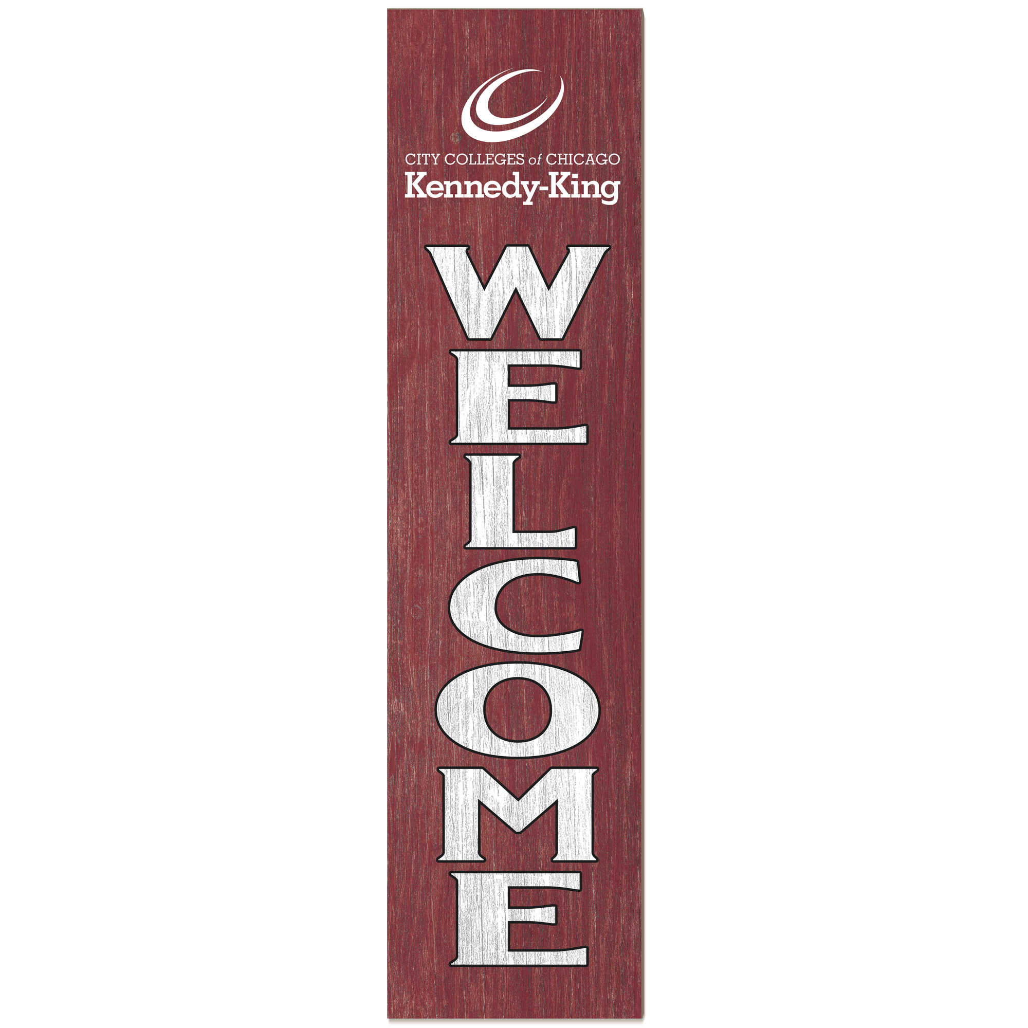 Kennedy-King College Statesmen 12" x 48" Outdoor Leaner Welcome Sign