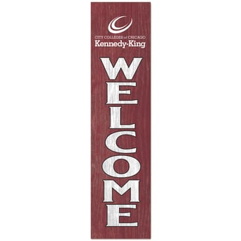 Kennedy-King College Statesmen 12" x 48" Outdoor Leaner Welcome Sign
