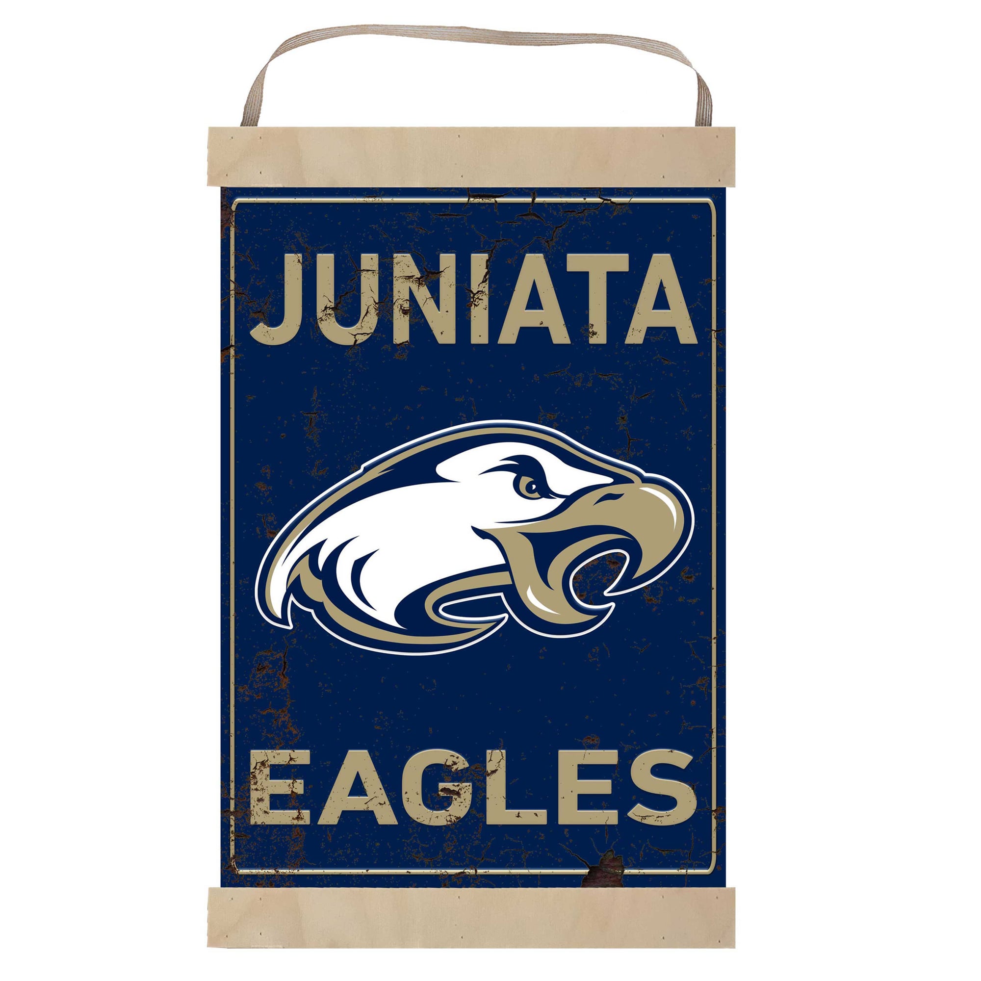 Juniata Eagles 12" x 20" Faux Rust Banner Sign
