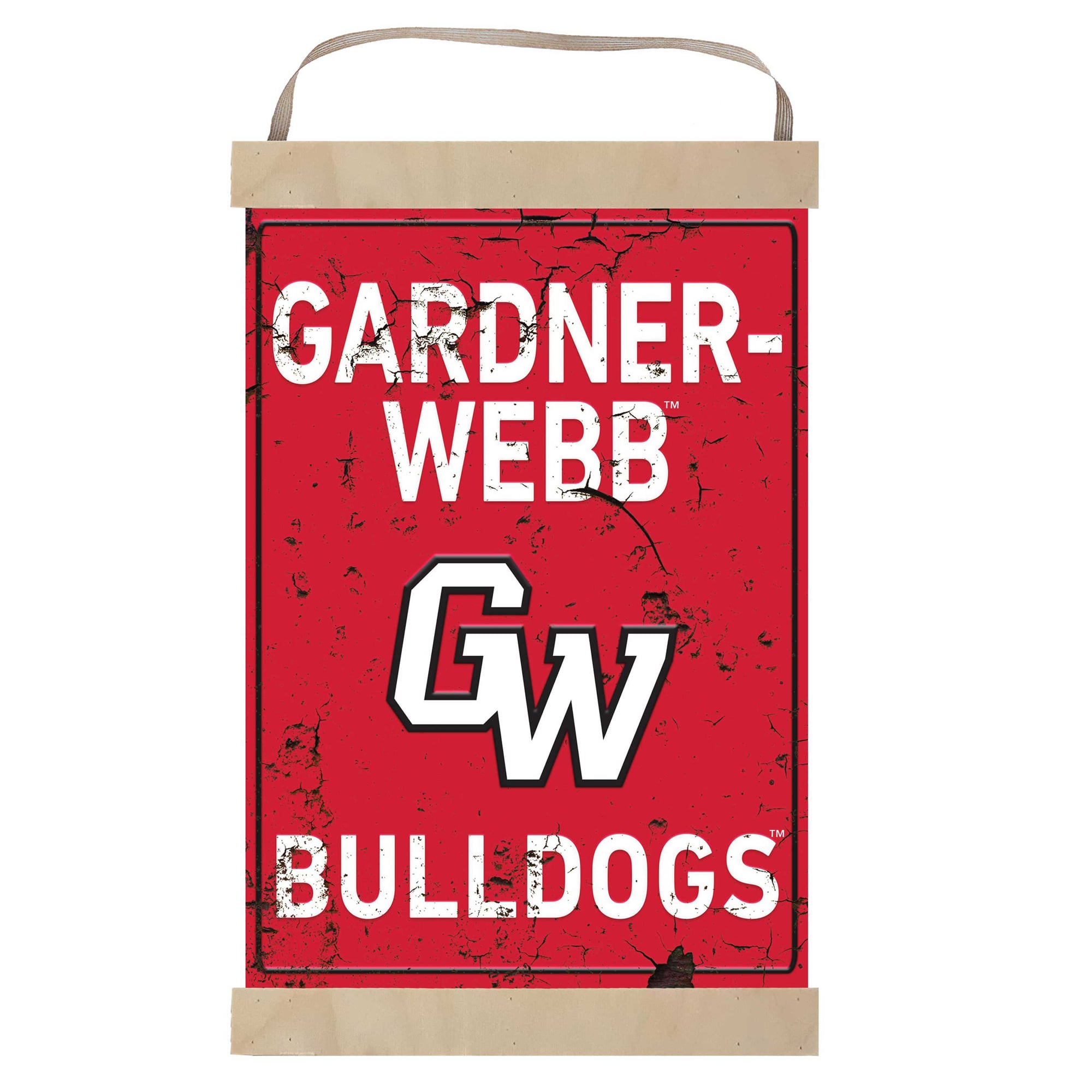 Gardner-Webb Bulldogs 12" x 20" Faux Rust Banner Sign