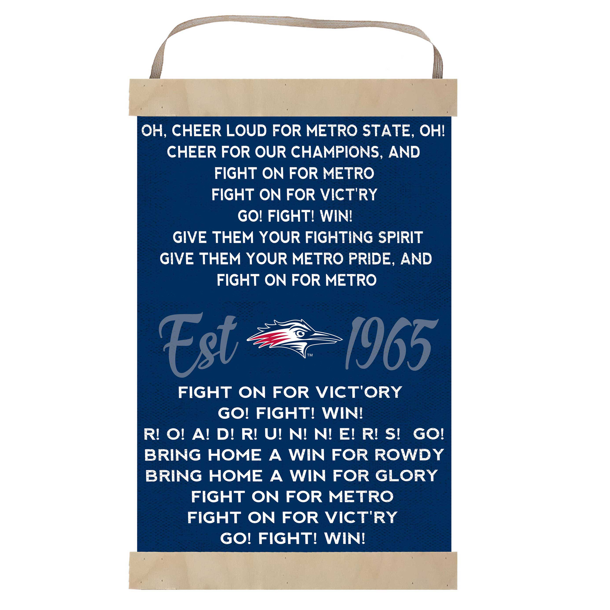 MSU Denver Roadrunners 12" x 20" Fight Song Banner Sign