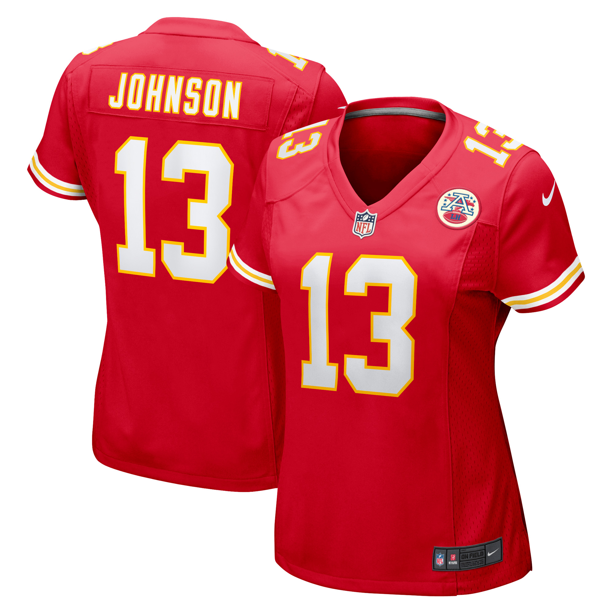 Women's Nike Nazeeh Johnson Red Kansas City Chiefs Game Player Jersey