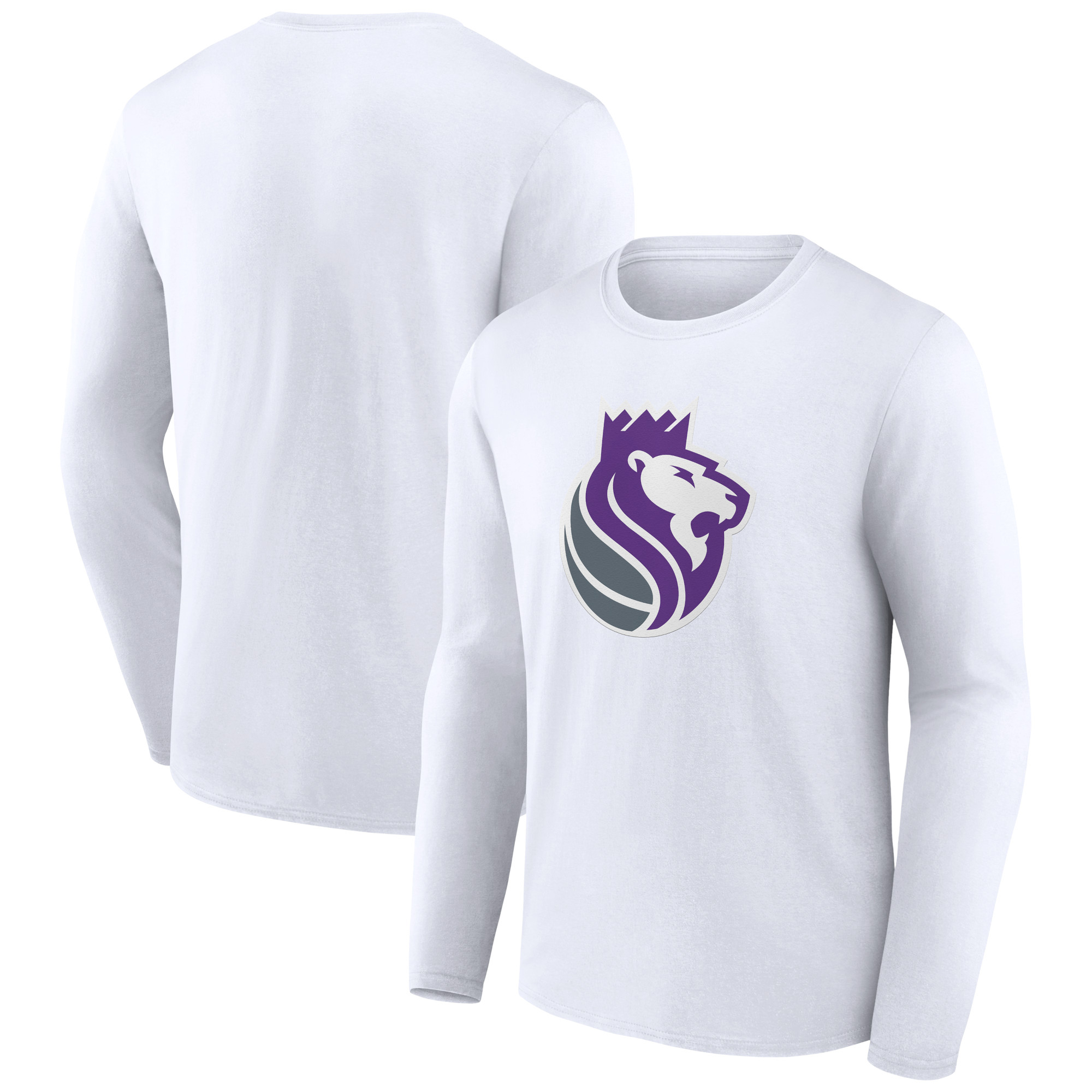 Men’s White Sacramento Kings Alternate Logo Long Sleeve T-Shirt Men’s White Sacramento Kings Alternate Logo Long Sleeve T-Shirt