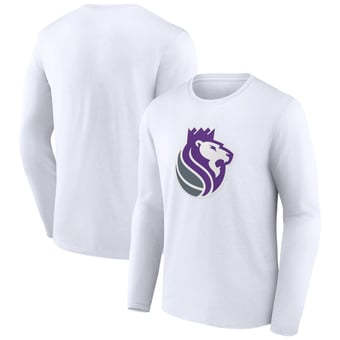 Men's White Sacramento Kings Alternate Logo Long Sleeve T-Shirt