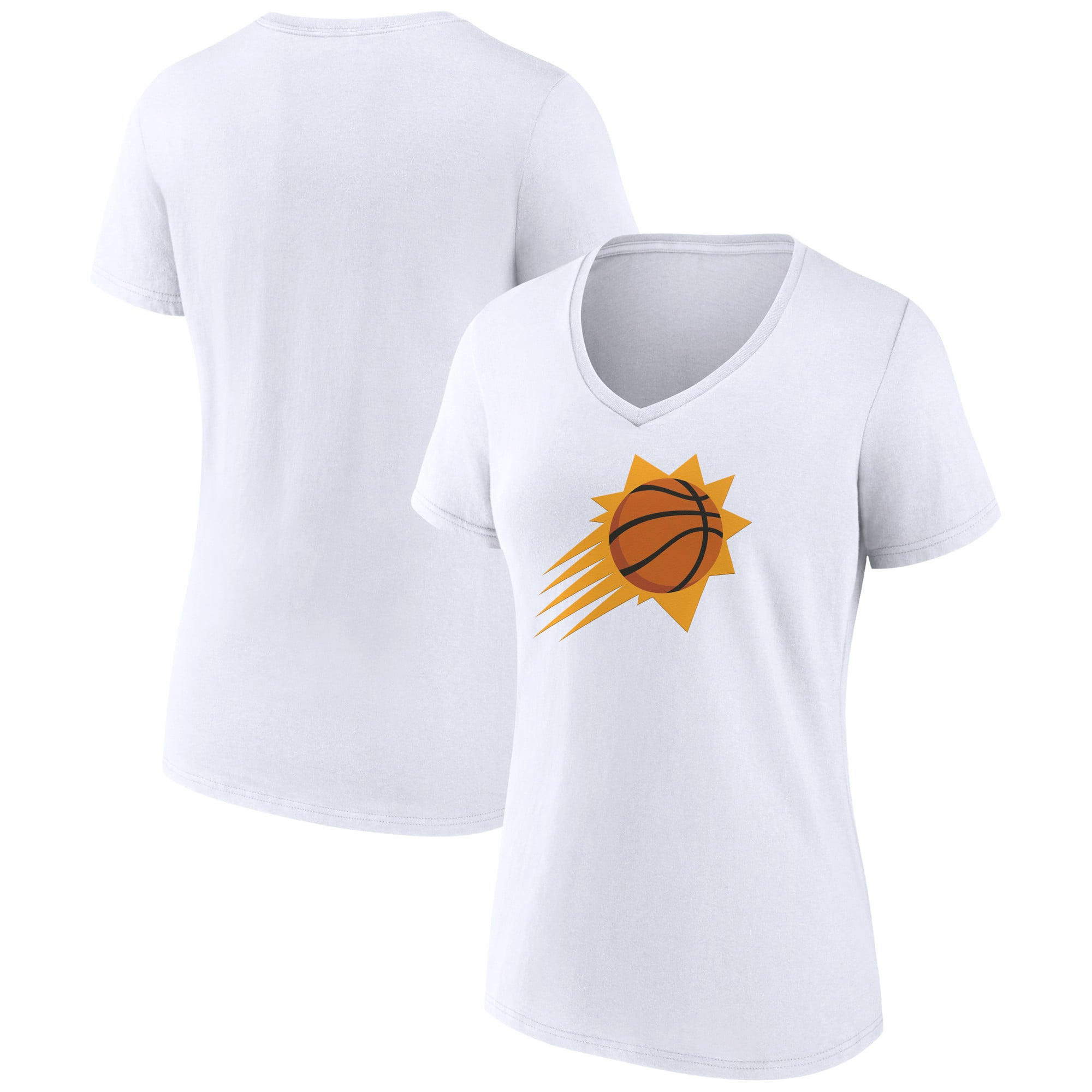 Women's White Phoenix Suns Alternate Logo V-Neck T-Shirt