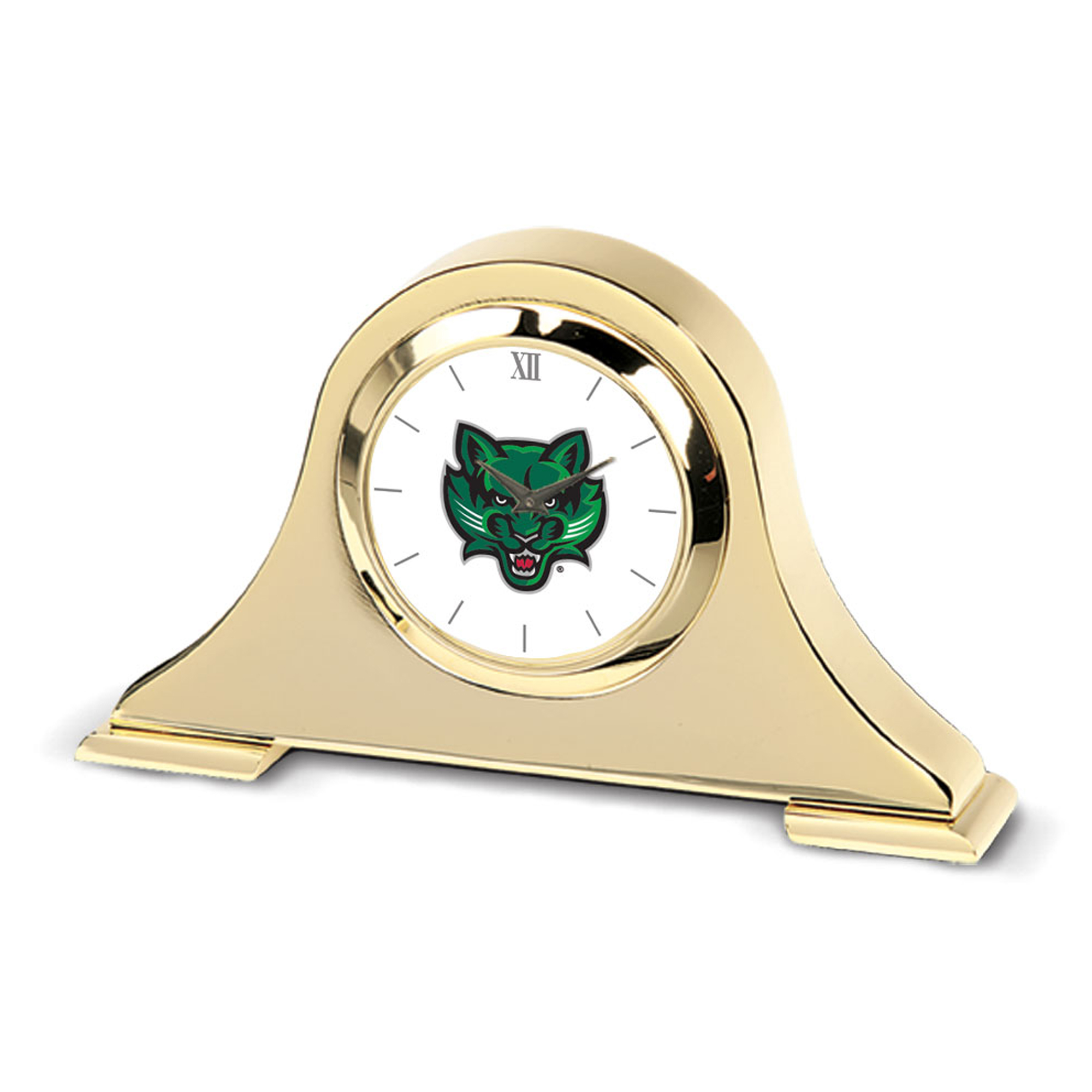 Gold Binghamton Bearcats Team Logo Napoleon Desk Clock