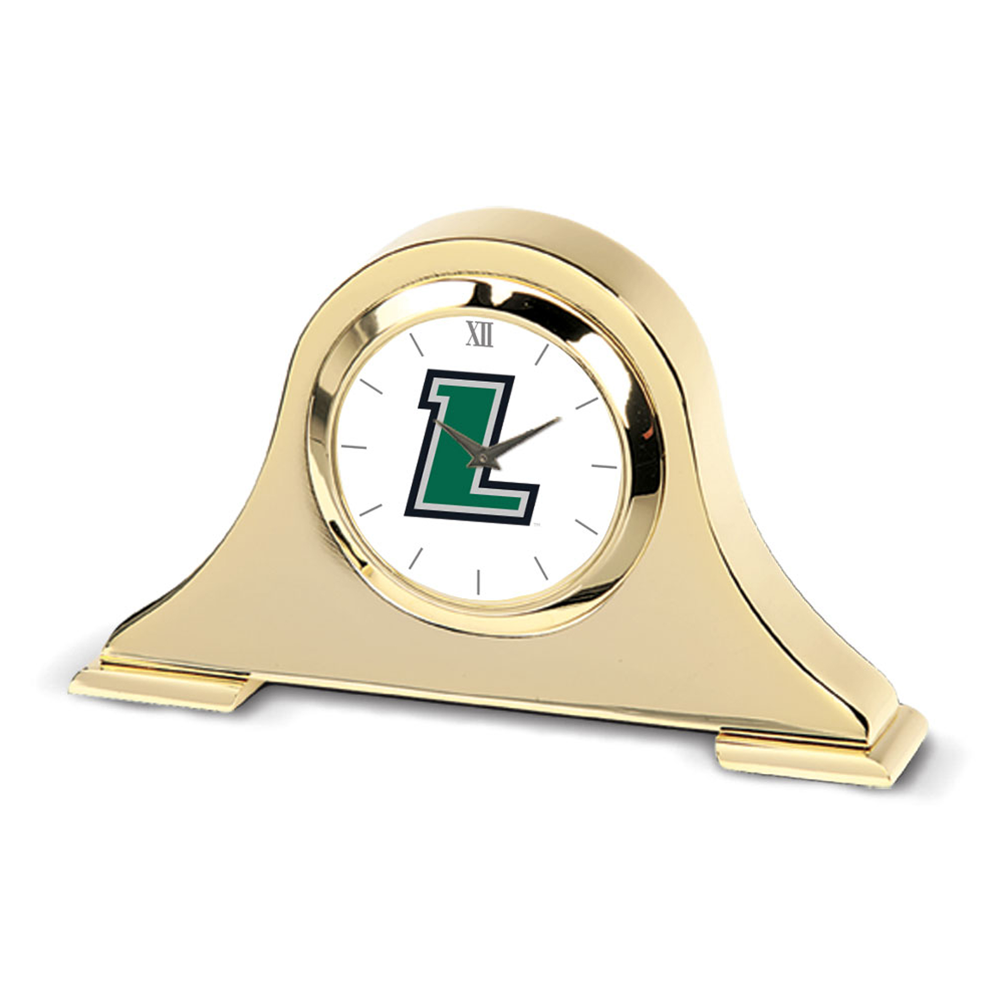 Gold Loyola Greyhounds Team Logo Napoleon Desk Clock