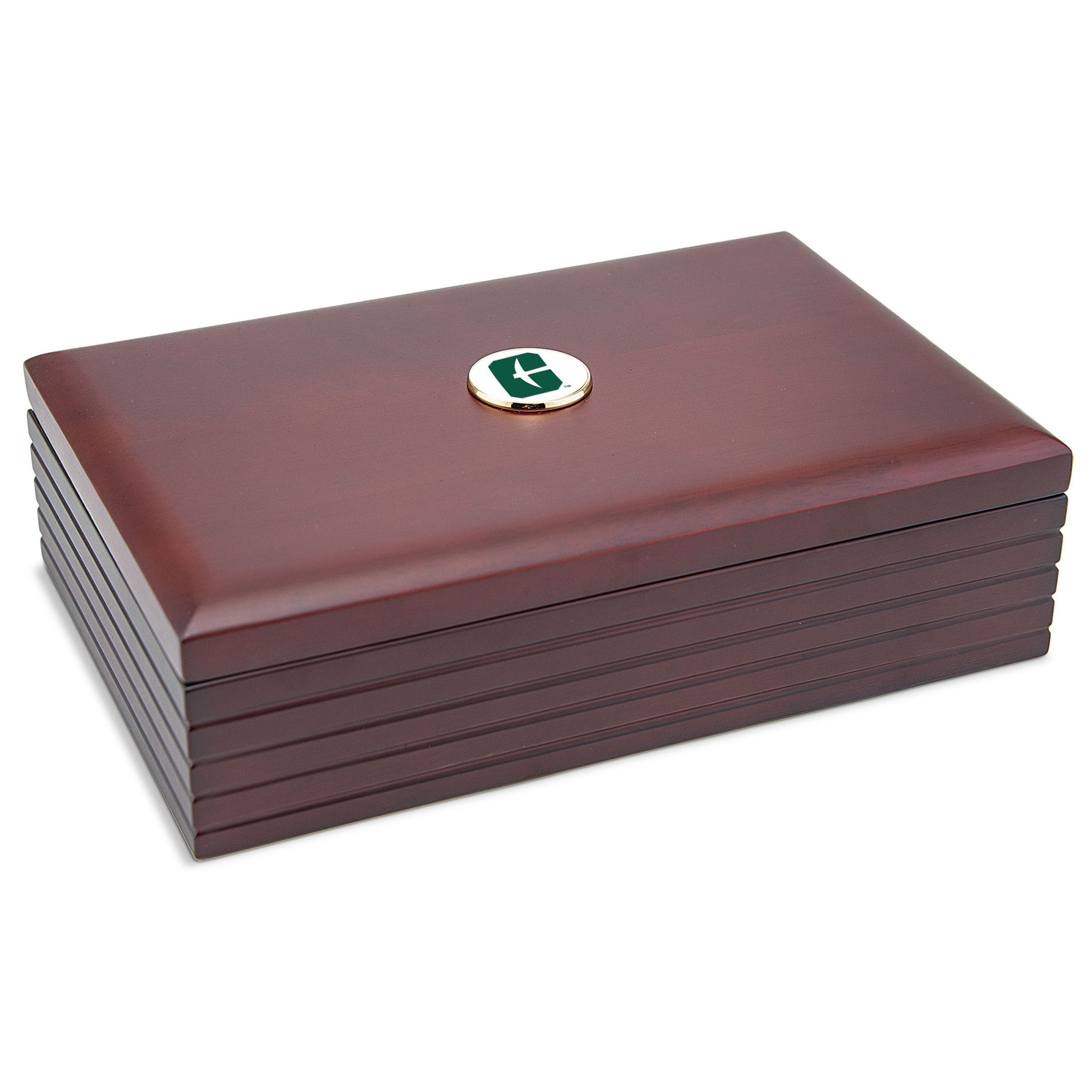 Brown Charlotte 49ers Team Logo 9'' x 6'' Team Rosewood Desk Box