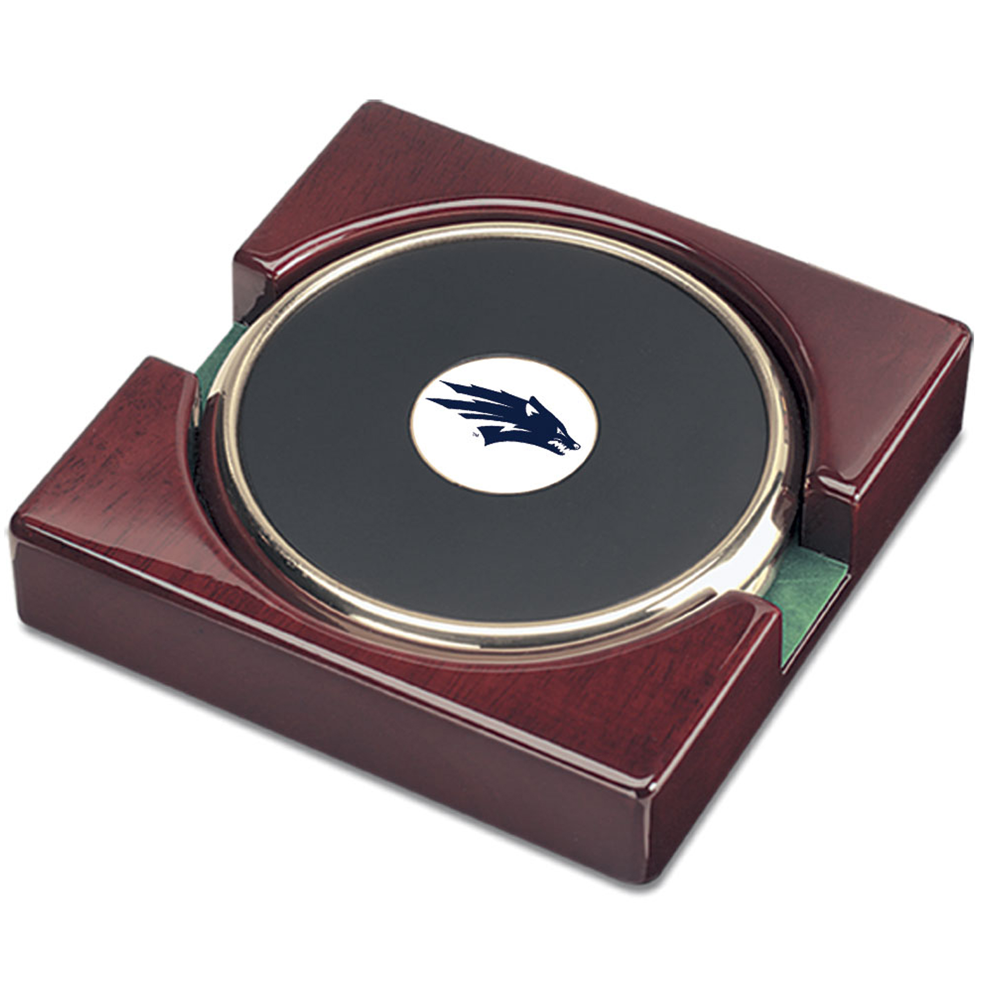 Gold Nevada Wolf Pack Team Logo 2-Piece Coaster Set