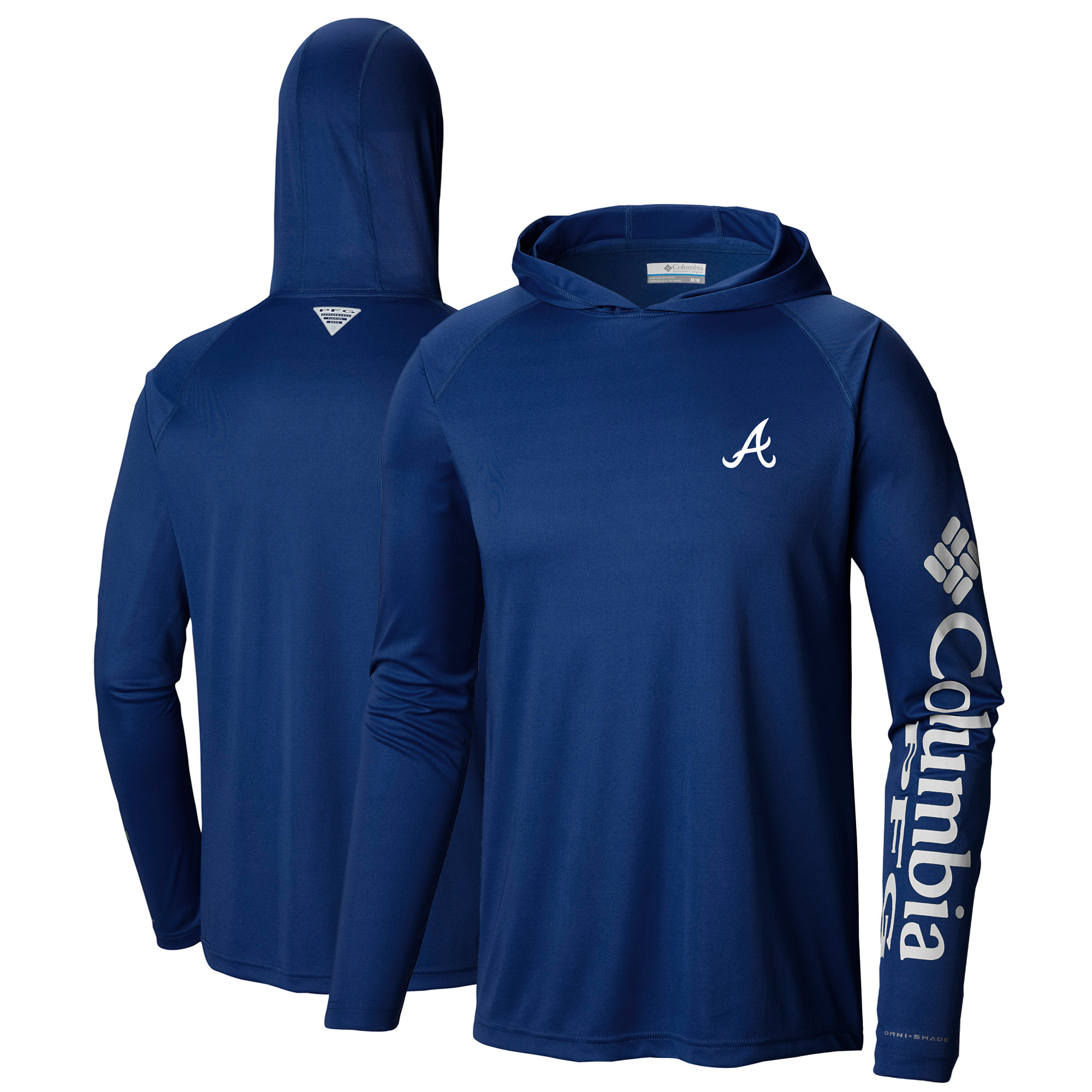 Men’s Columbia Navy Atlanta Braves Terminal Tackle Long Sleeve Hoodie T-Shirt Men’s Columbia Navy Atlanta Braves Terminal Tackle Long Sleeve Hoodie T-Shirt