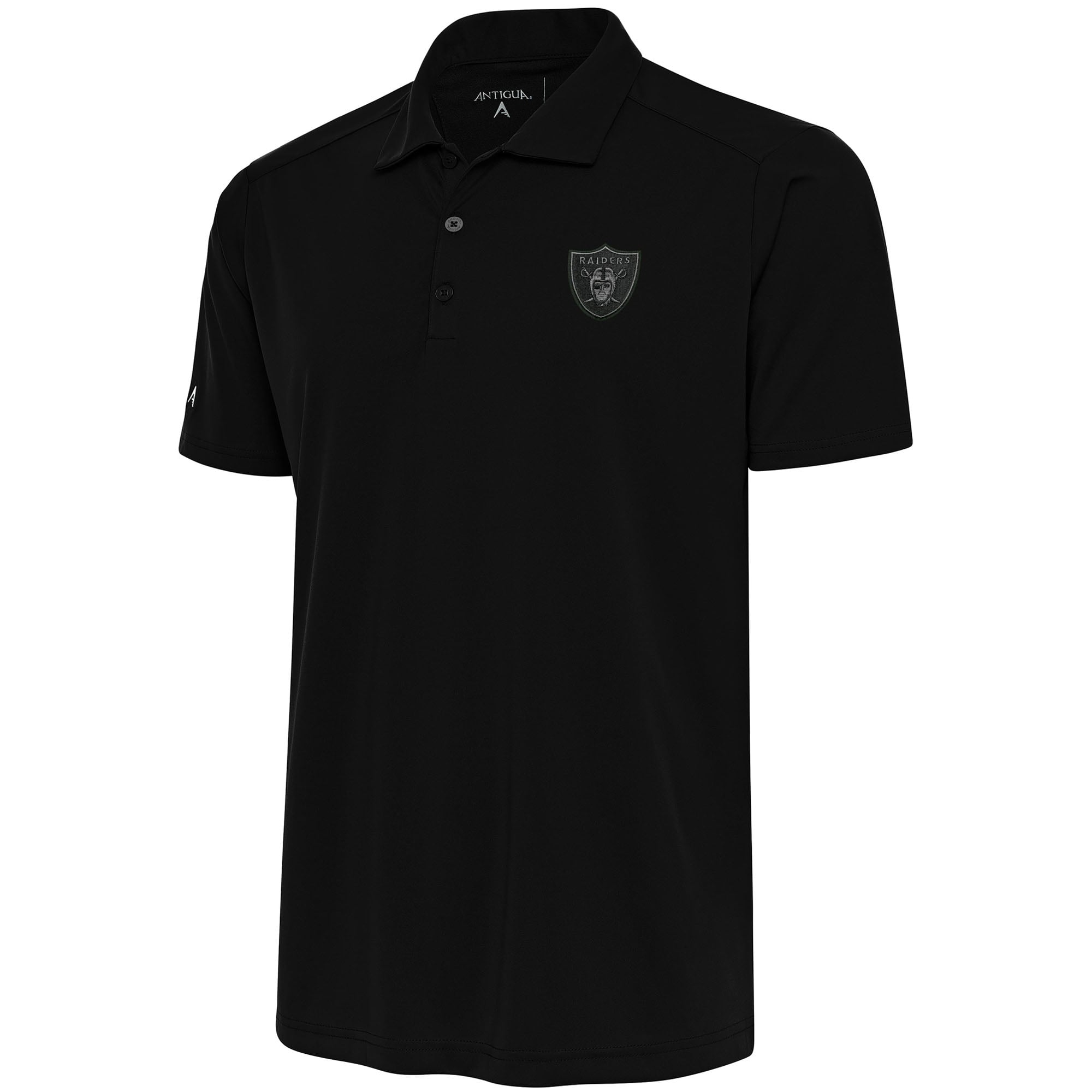 Men’s Antigua Black Las Vegas Raiders Tonal Logo Tribute Big & Tall Polo Men’s Antigua Black Las Vegas Raiders Tonal Logo Tribute Big & Tall Polo