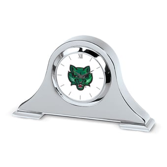 Silver Binghamton Bearcats Logo Napoleon Desk Clock