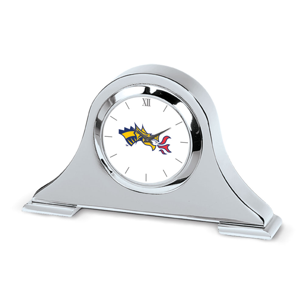 Silver Drexel Dragons Logo Napoleon Desk Clock