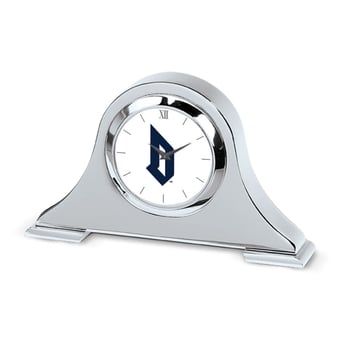 Silver Duquesne Dukes Logo Napoleon Desk Clock