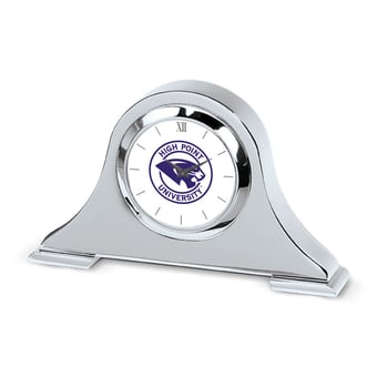 Silver High Point Panthers Logo Napoleon Desk Clock