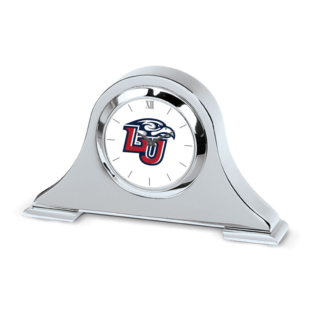 Silver Liberty Flames Logo Napoleon Desk Clock