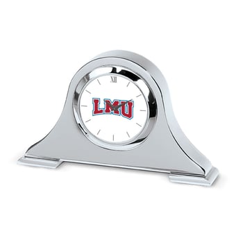 Silver Loyola Marymount Lions Logo Napoleon Desk Clock