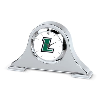 Silver Loyola Greyhounds Logo Napoleon Desk Clock